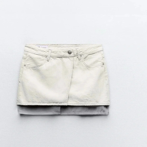 ZARA TRF DENIM MIINI SKIRT - Picture 7 of 10